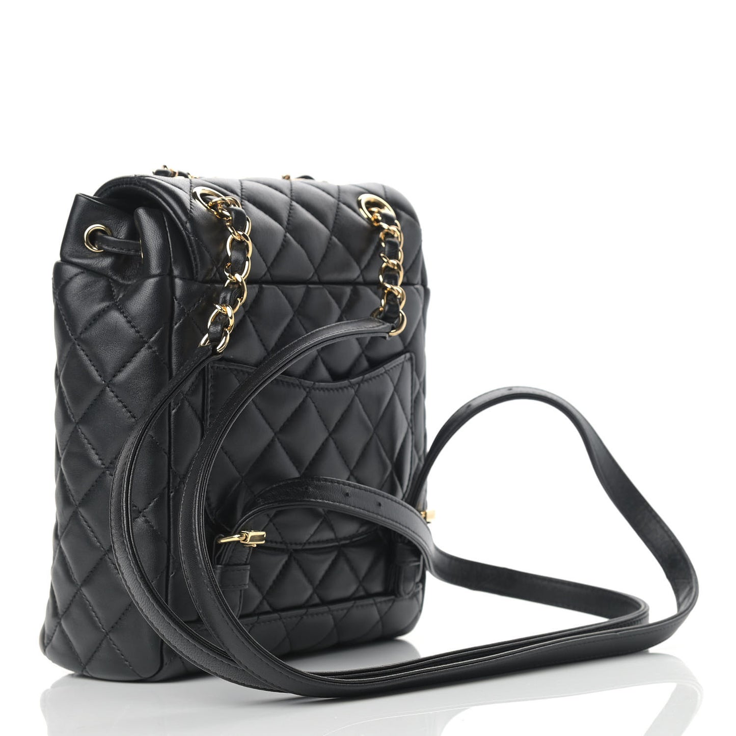Lambskin Quilted Small Urban Spirit Backpack Black