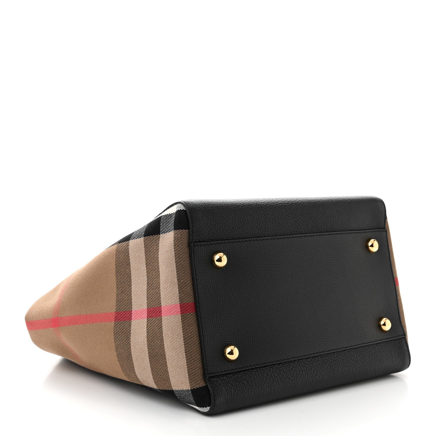 Burberry Grainy Calfskin House Check Small Canterbury Black 4 of 10