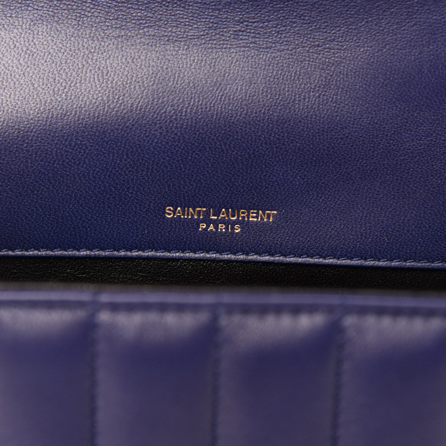Lambskin Matelasse Monogram Medium Vicky Chain Bag Blue