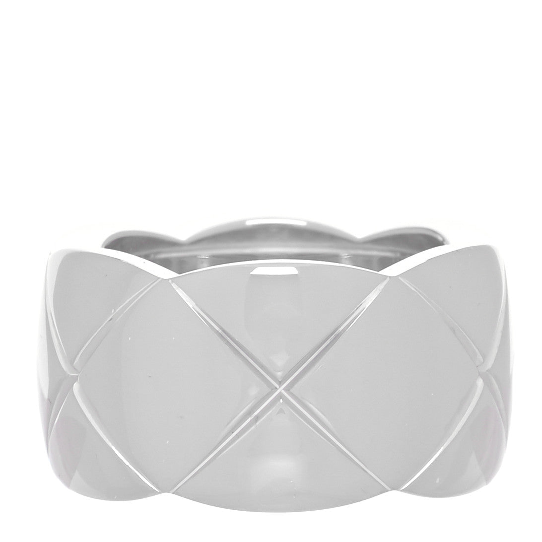 18K White Gold Diamond Large Coco Crush Ring 49 5