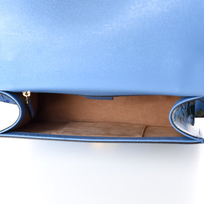 Gucci Shangai Calfskin Web New Flora Small Sylvie Shoulder Bag Azure 8 of 10