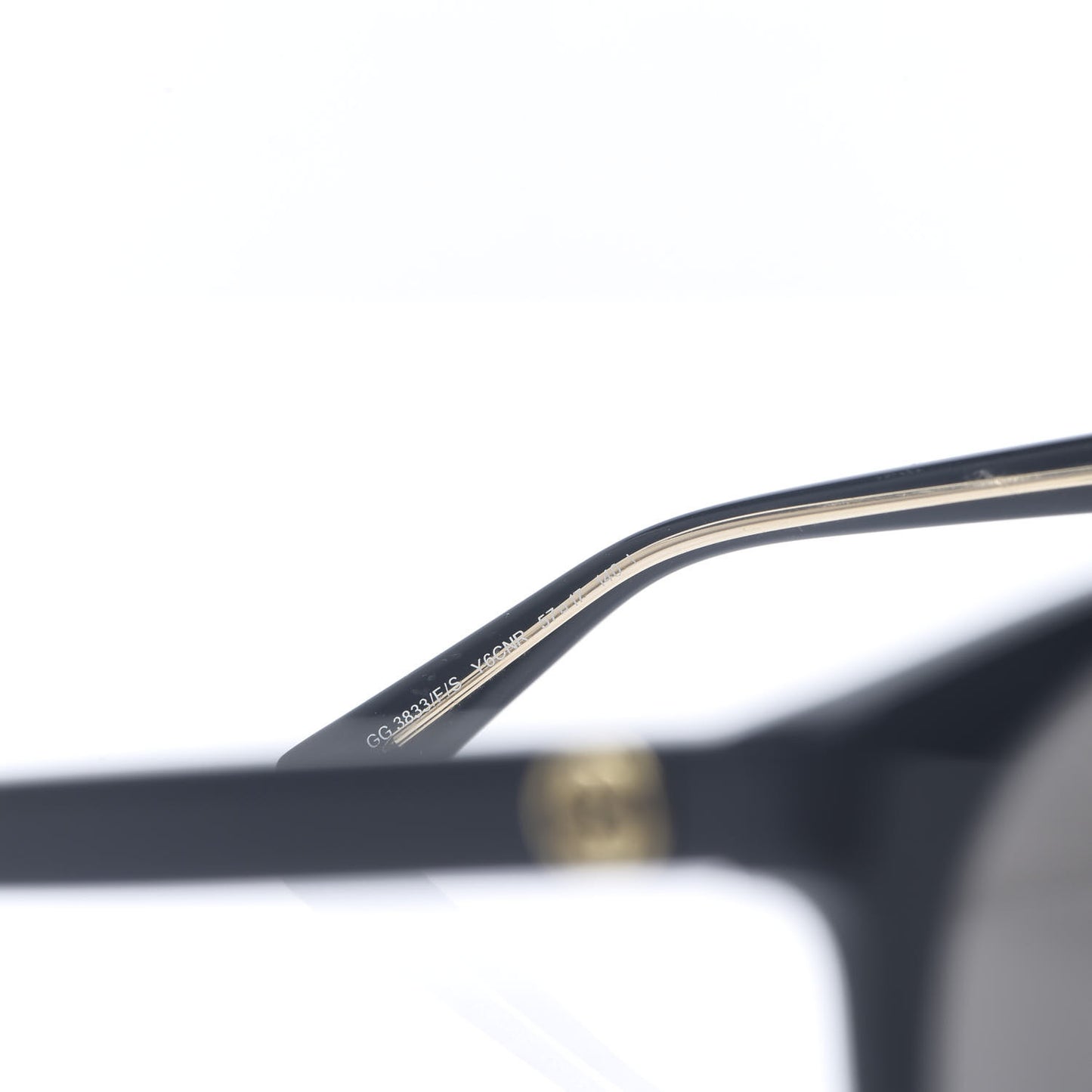 Round GG3833/FS Sunglasses Black