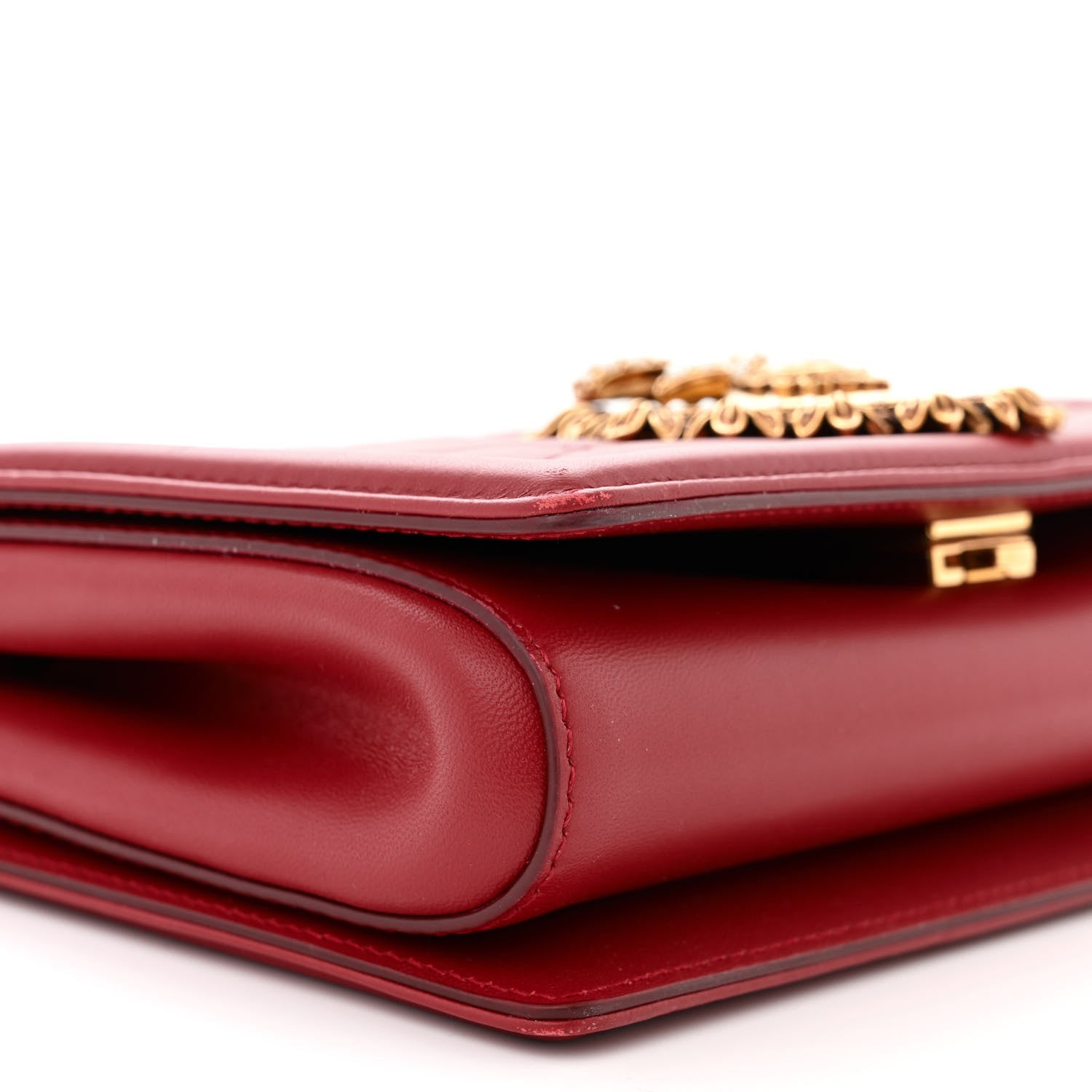 Dolce & Gabbana DOLCE &amp; GABBANA Calfskin Medium Devotion Crossbody Bag Red 8 of 10