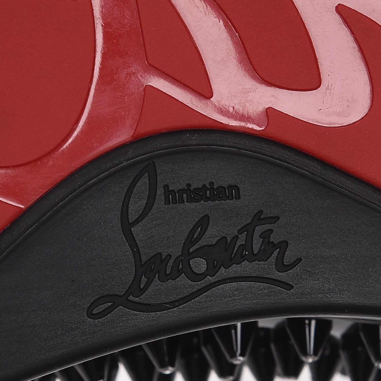 Christian Louboutin Mens Patent Spikes Galactokai Flat 40 Black 6 of 11