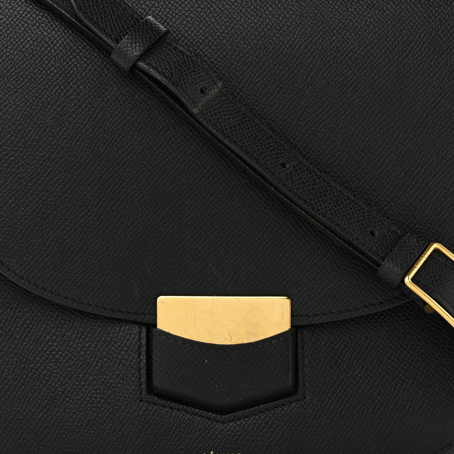 Grained Calfskin Compact Trotteur Black