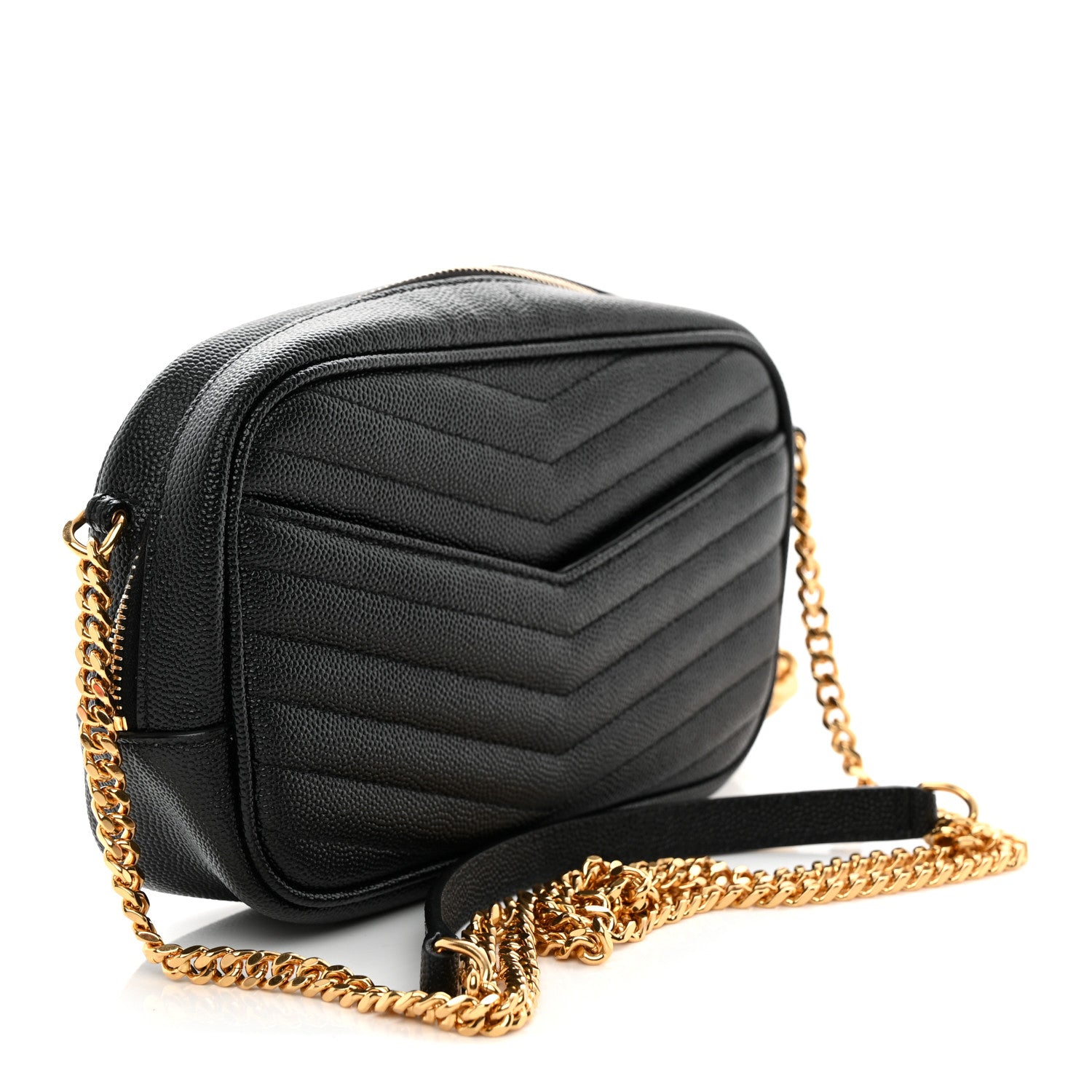 Saint Laurent Grain De Poudre Matelasse Monogram Mini Lou Camera Bag Black 3 of 10