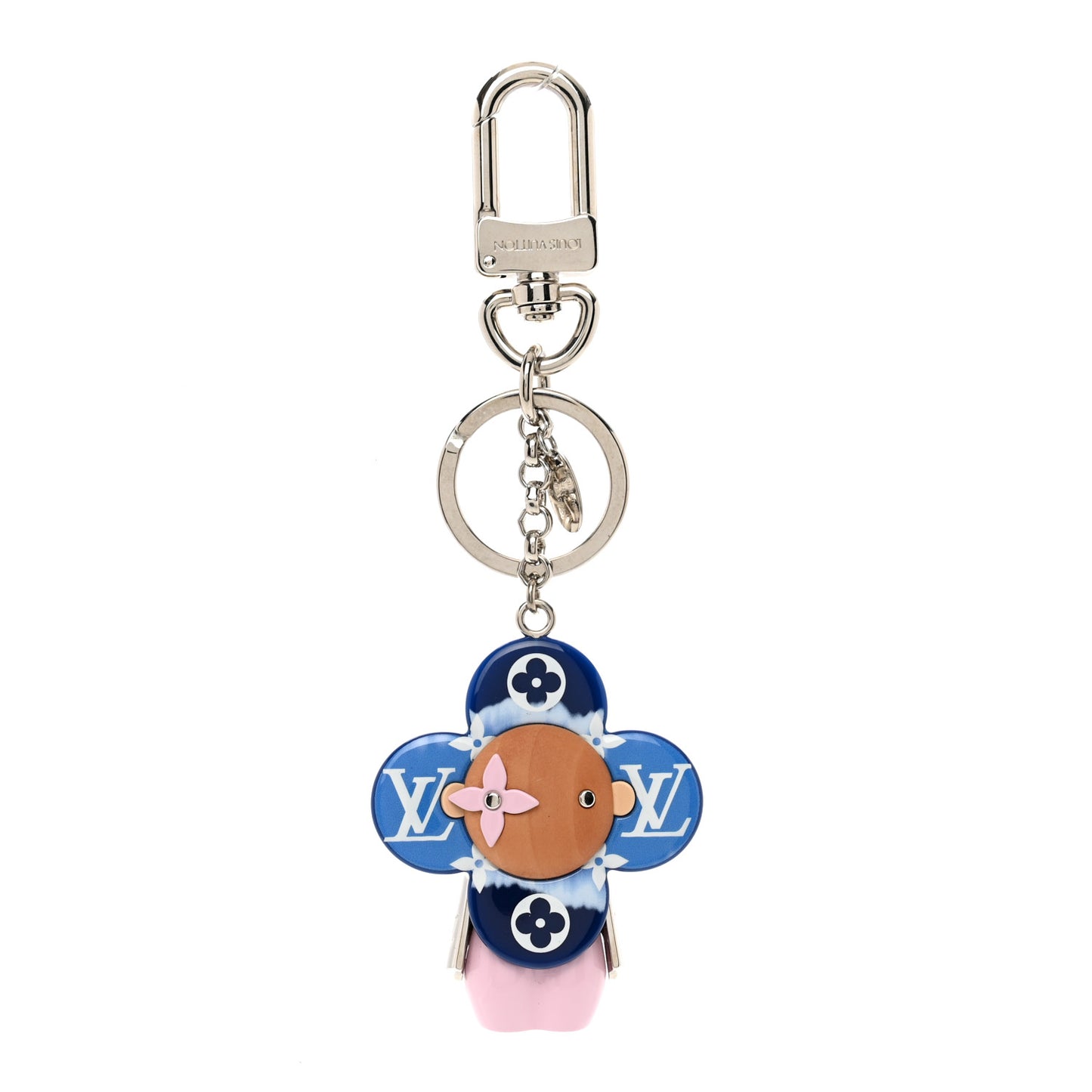 Giant Monogram Vivienne Bag Charm Key Holder Blue