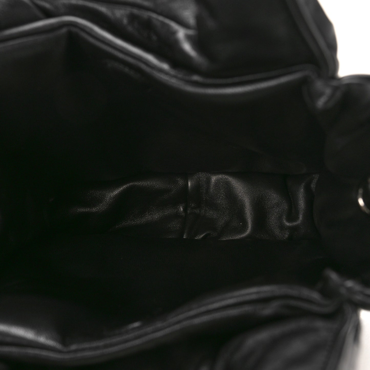 Nappa Soft Padded Small Double Handled Shoulder Bag Black