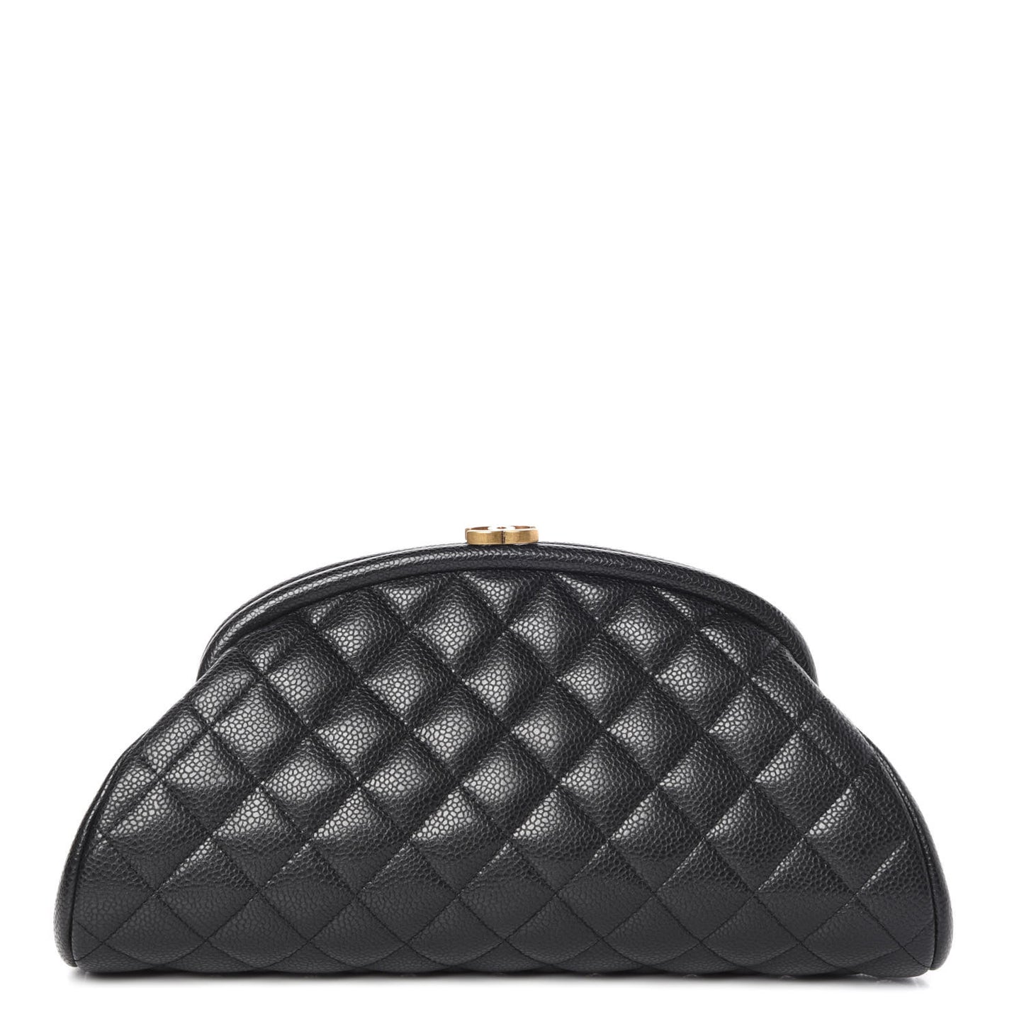 Caviar Quilted Timeless Clutch Black