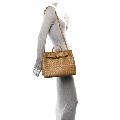 Bottega Veneta Nappa Intrecciato Medium Andiamo Shoulder Bag Dark Praline 2 of 9