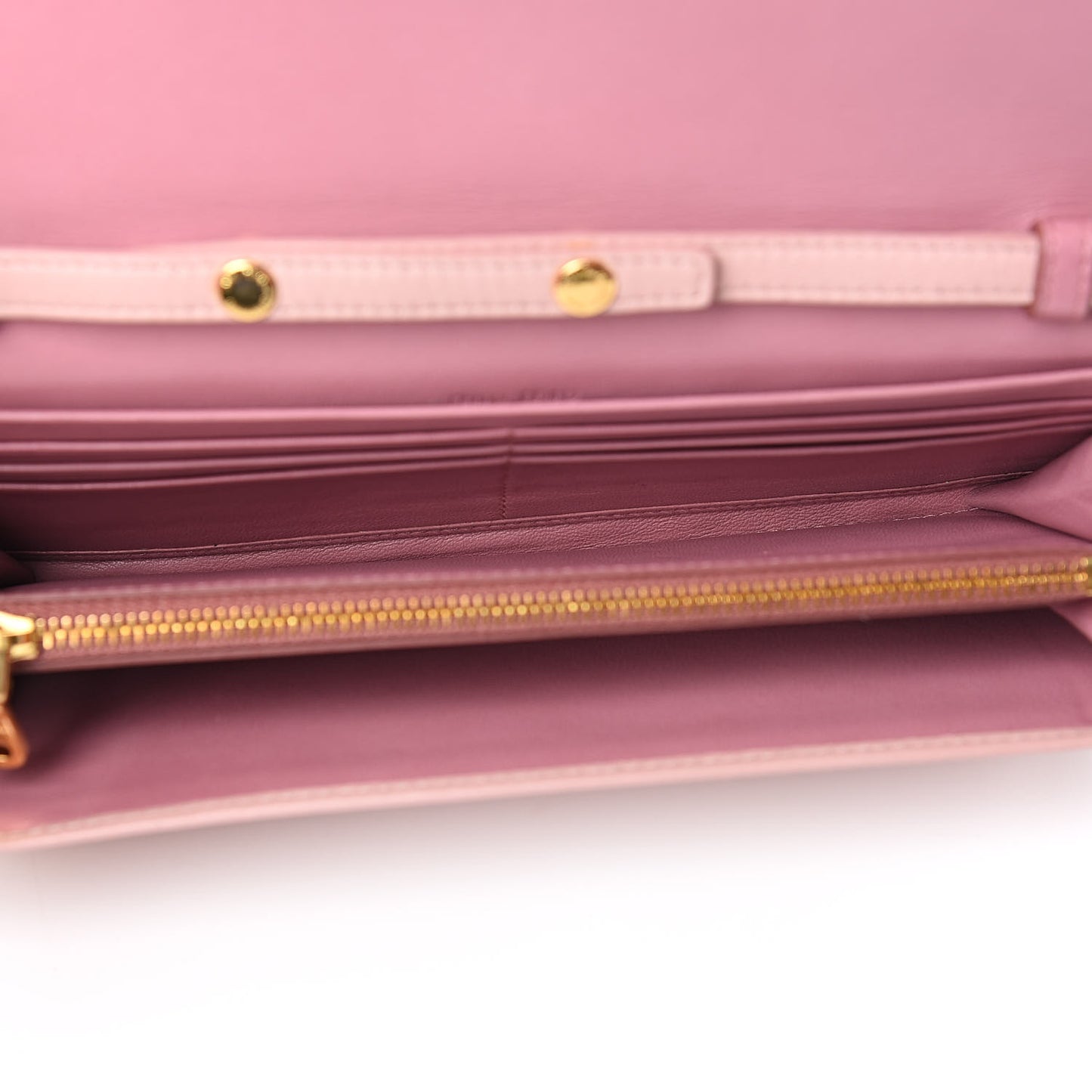 Nappa Matelasse Bicolor Wallet On Chain Loto Orchide