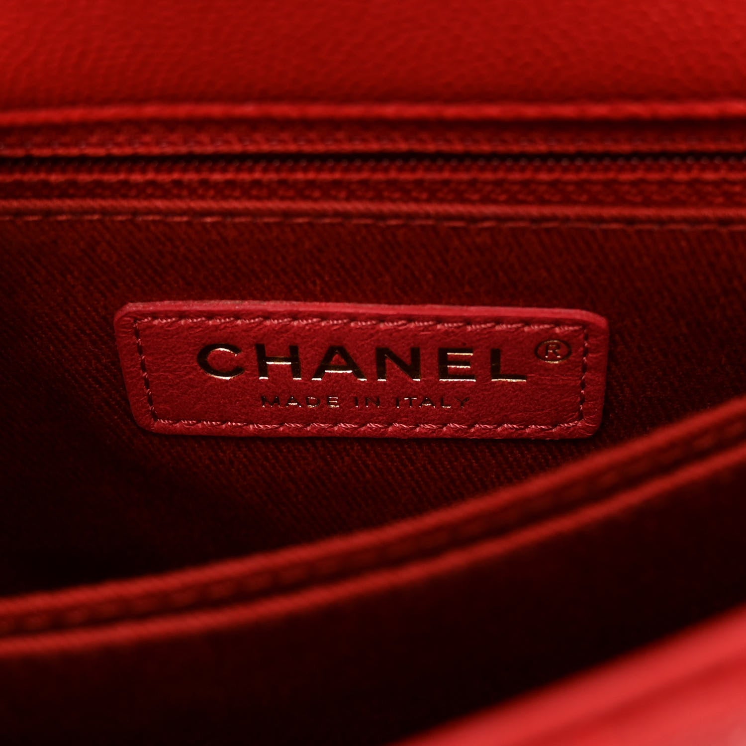 Chanel Caviar Quilted Mini Coco Handle Flap Red 6 of 10
