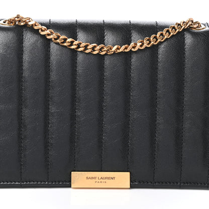 Saint Laurent Lambskin Matelasse Amalia Chain Shoulder Bag Black 7 of 9