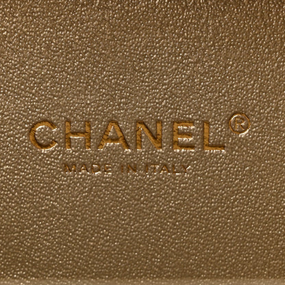 Chanel Raffia Calfskin Small CC Filigree Vanity Case Gold 6 of 10