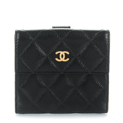 Chanel Caviar Quilted Compact French Flap Wallet 1 of 8