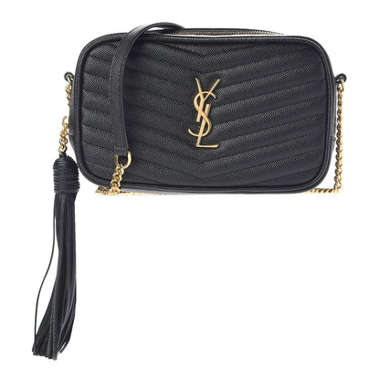 Saint Laurent Grain De Poudre Matelasse Monogram Mini Lou Camera Bag Black 1 of 10