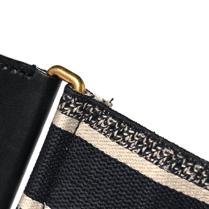 Christian Dior Canvas Embroidered Shoulder Strap Black 6 of 10