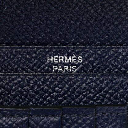 Hermes Epsom Bearn Compact Wallet Bleu Saphir 7 of 8