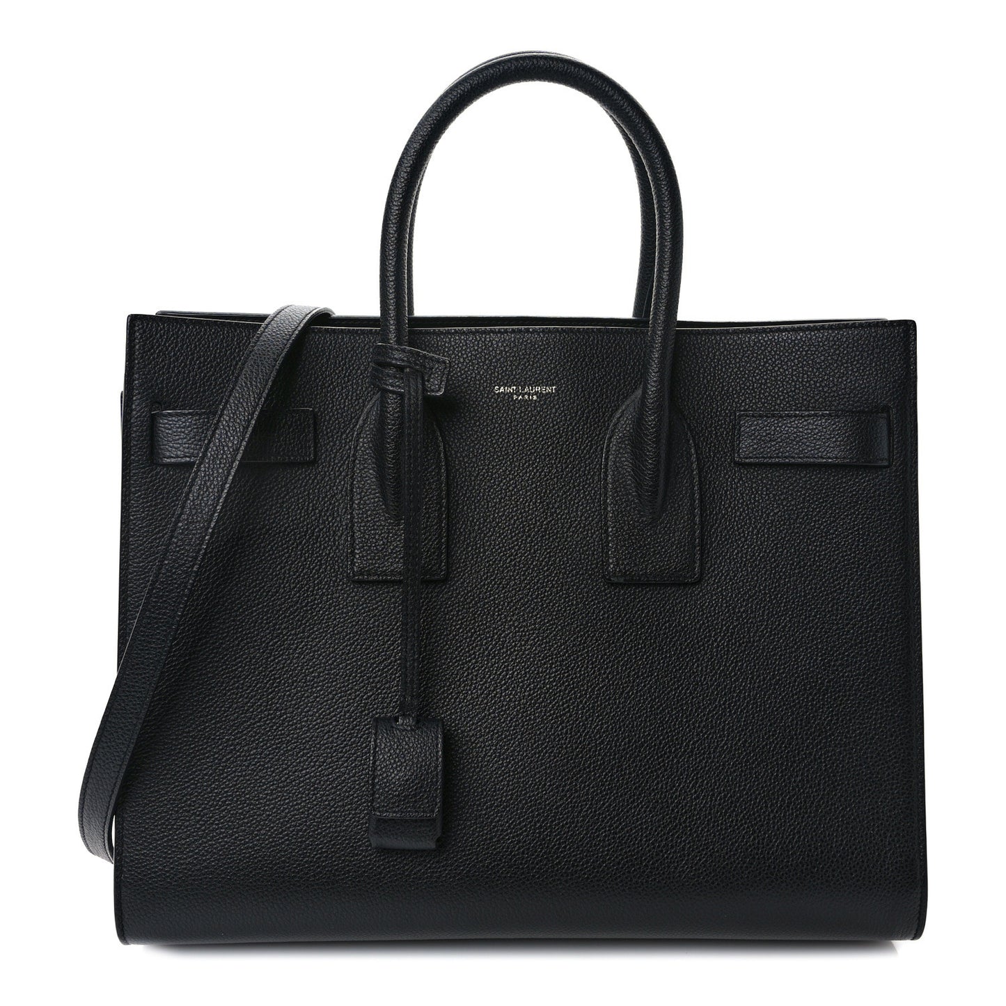 Grained Calfskin Small Sac De Jour Black
