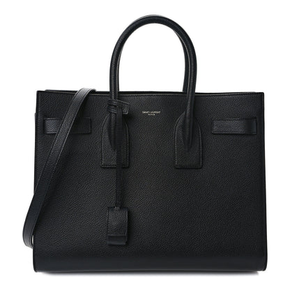 Saint Laurent Grained Calfskin Small Sac De Jour Black 1 of 8