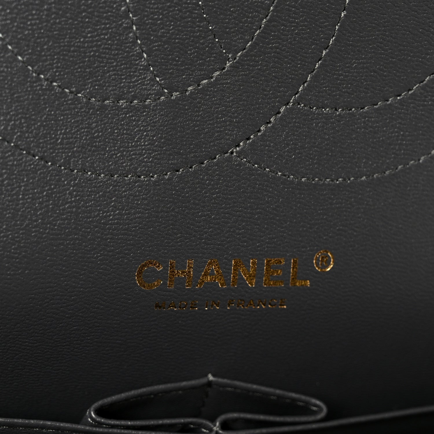 Chanel Caviar Quilted Jumbo Double Flap Dark Grey 6 of 11