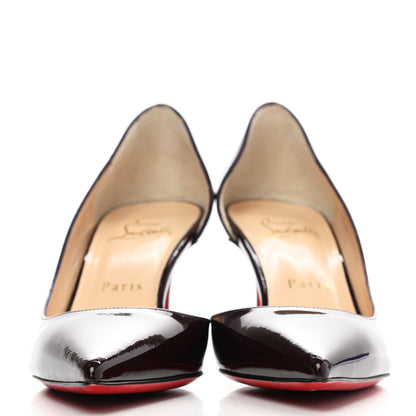 Christian Louboutin Patent Iriza 70 Pumps 37.5 Lie De Vin 2 of 14