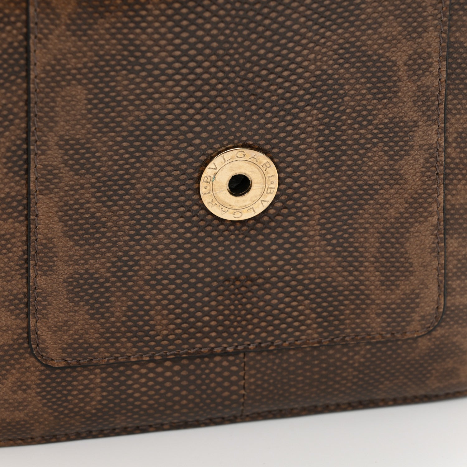 Bulgari Shiny Karung Serpenti Forever Top Handle Brown 1667643