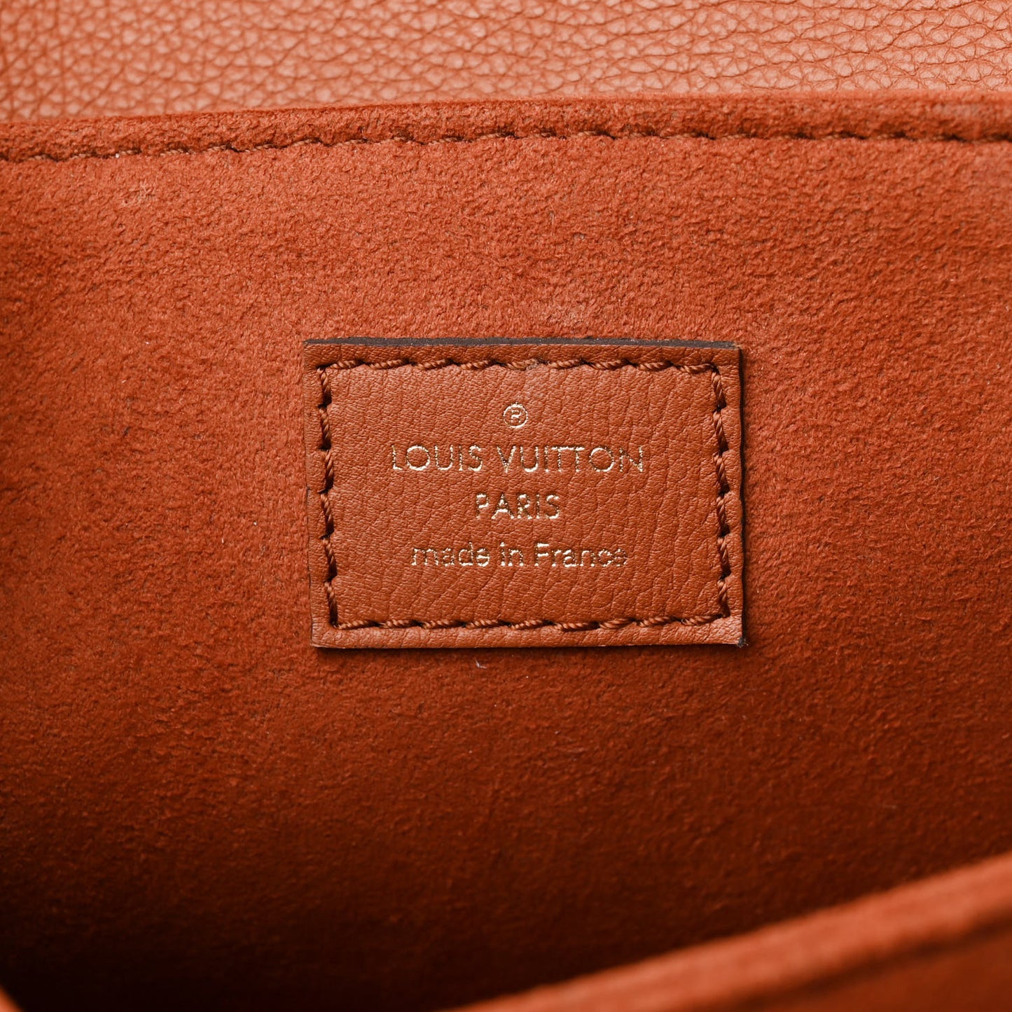 Grained Calfskin Lockme Oxford Cognac