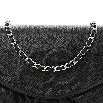 Chanel Caviar Half Moon Wallet On Chain WOC Black 9 of 11