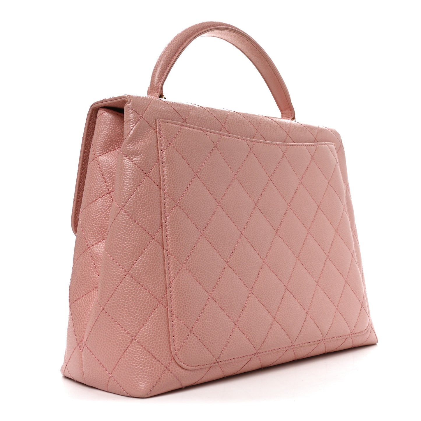 Caviar Quilted Jumbo Kelly Flap Pink