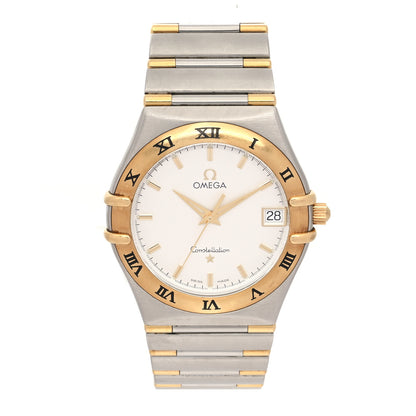 Omega Stainless Steel 18K Yellow Gold 35mm Constellation Quartz Watch White 396.1201 1 of 4