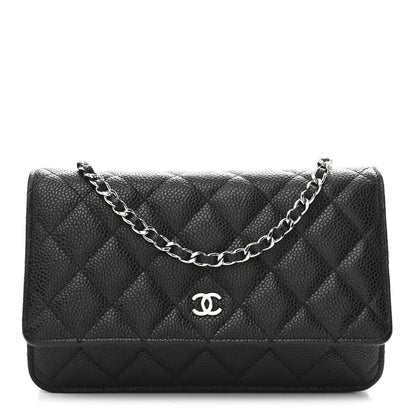 Chanel Caviar Quilted Wallet on Chain WOC Black 1 of 12