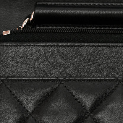 Chanel Lambskin Quilted Wallet On Chain WOC Black 12 of 17