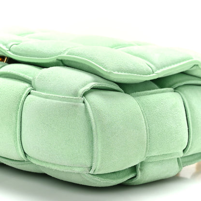 Bottega Veneta Suede Maxi Intrecciato Padded Chain Cassette Crossbody Bag Wasabi 8 of 8