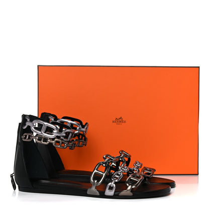 Hermes Nappa Venus Sandals 36 Multicolore Dore Vieilli 8 of 8