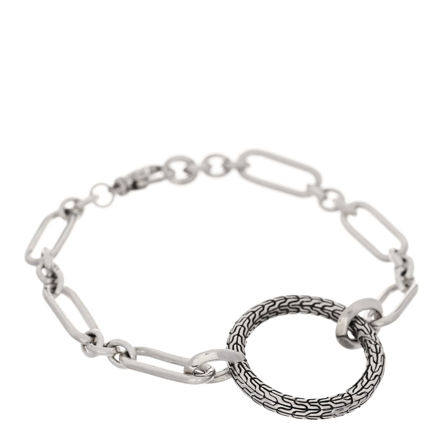 John Hardy Sterling Silver Classic Chain Connector Link Bracelet 1 of 3