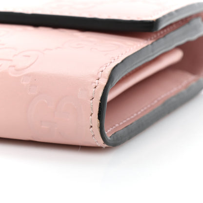 Gucci Guccissima Signature Crystal Cat Continental Flap Wallet Light Candy Pink 15 of 16