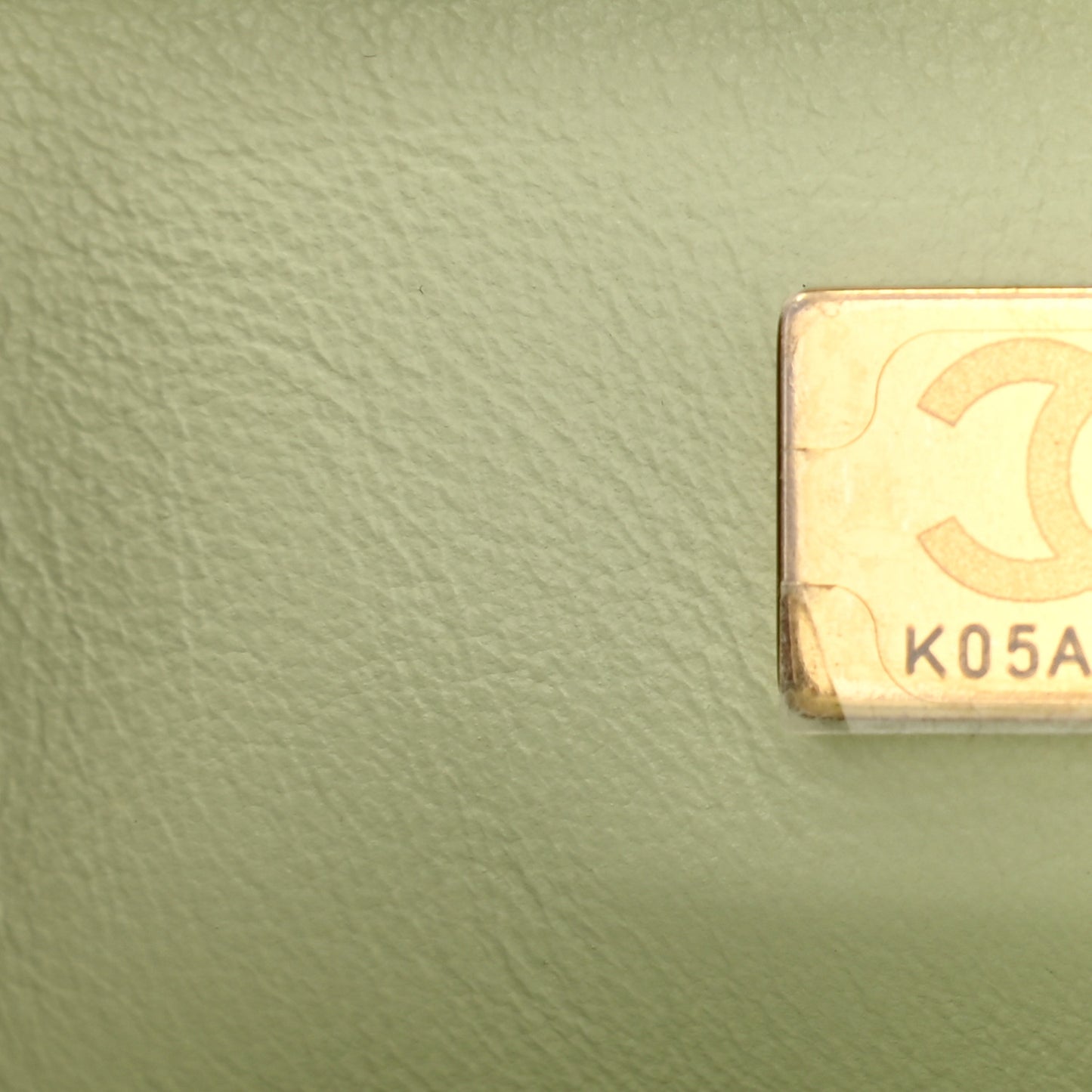 Lambskin Quilted Mini Pearl Crush Flap Light Green