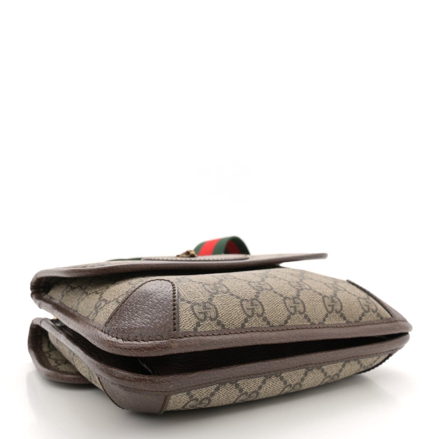 GG Supreme Monogram Web Small Neo Vintage Double Flap Messenger Bag Beige New Acero
