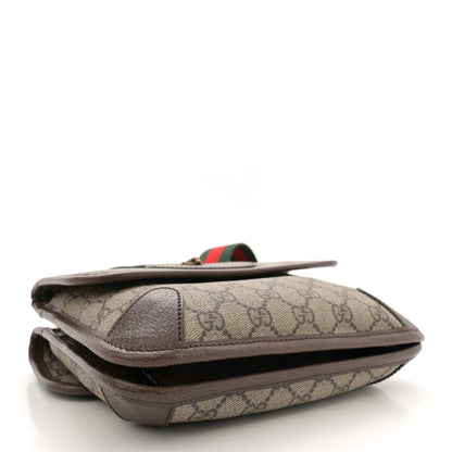 Gucci GG Supreme Monogram Web Small Neo Vintage Double Flap Messenger Bag Beige New Acero 4 of 10