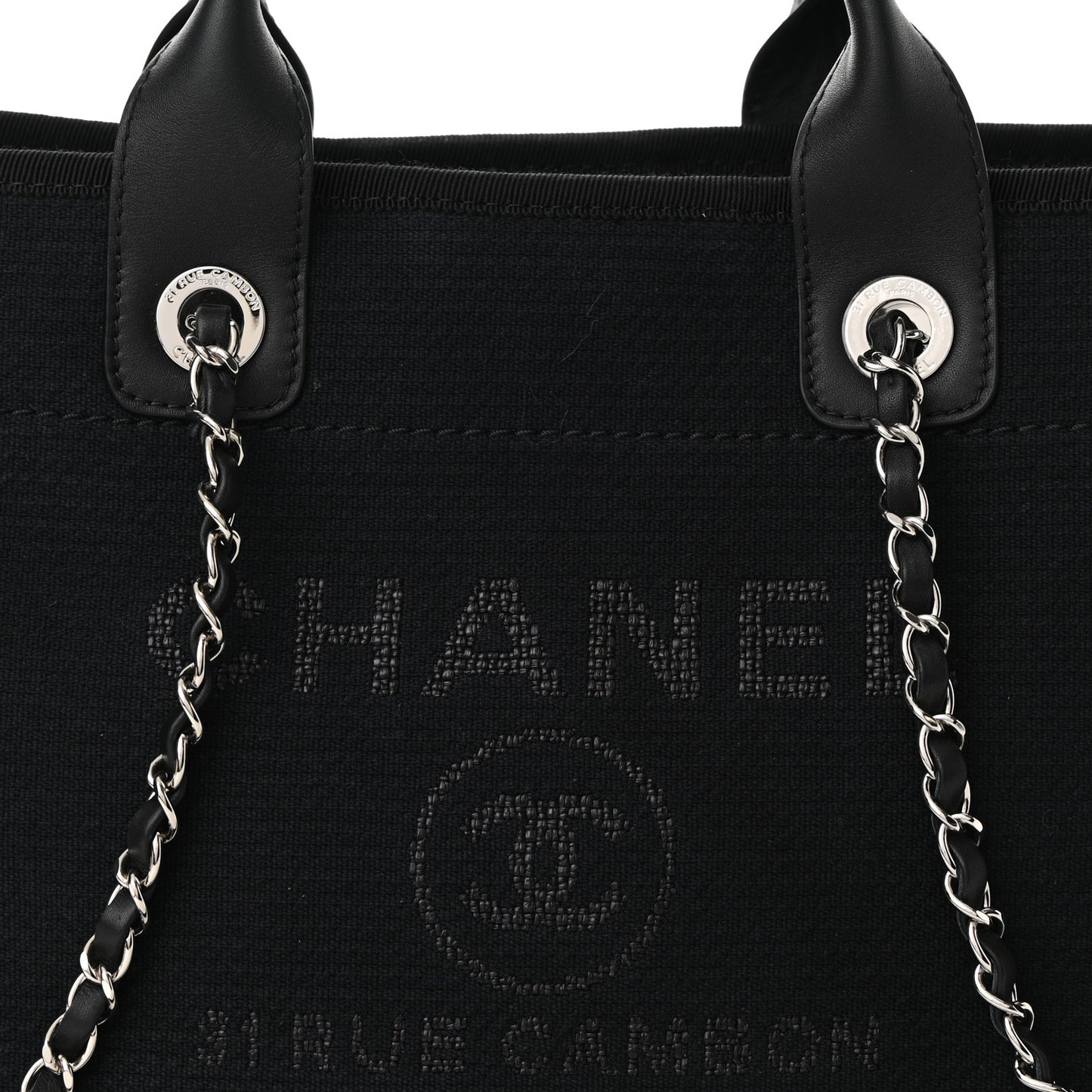 Mixed Fibers Small Deauville Tote Black