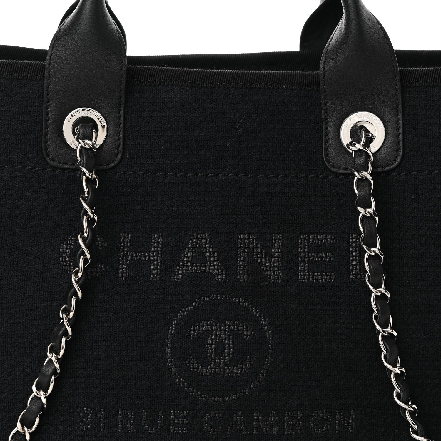 Chanel Mixed Fibers Small Deauville Tote Black 8 of 10