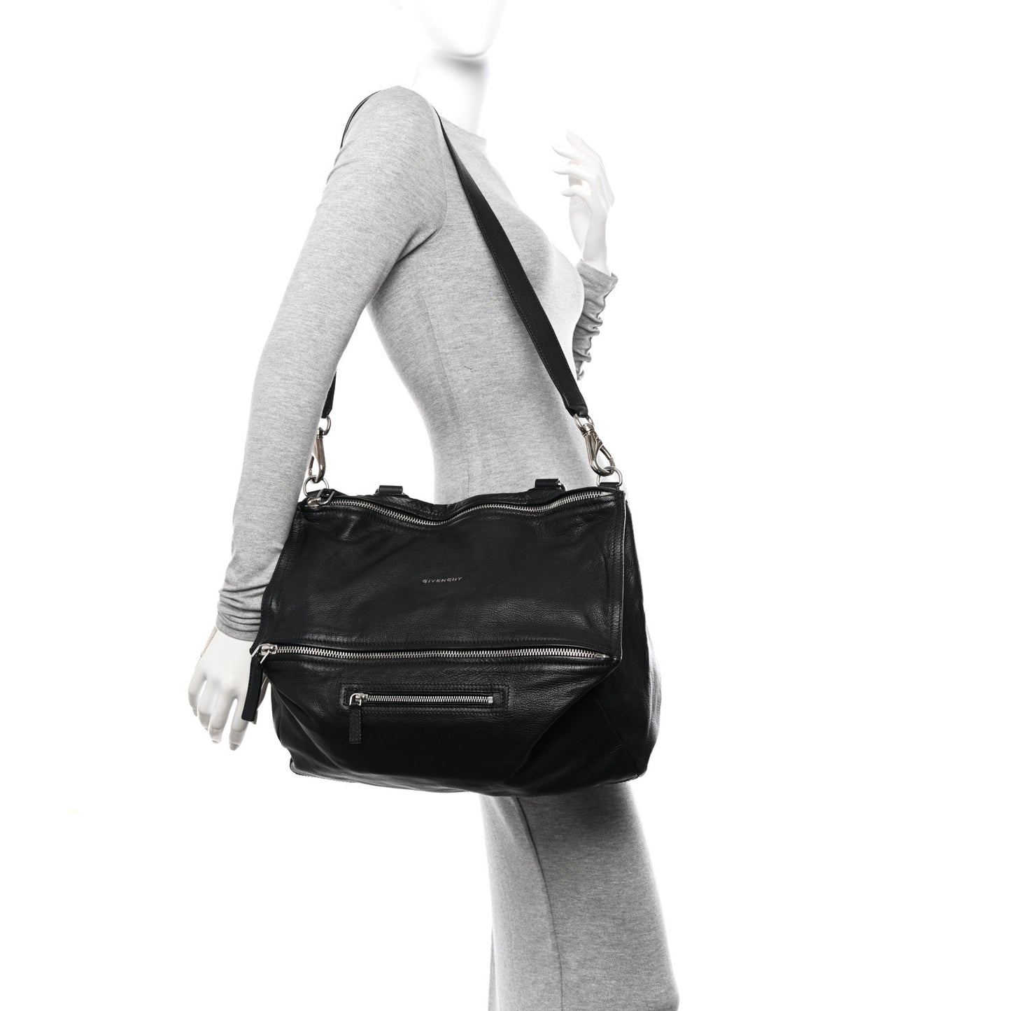 Sugar Goatskin Large Pandora Black