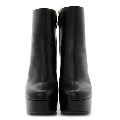 Louis Vuitton Soft Calfskin Monogram Afterglow Platform Ankle Boots 39 Black 3 of 11