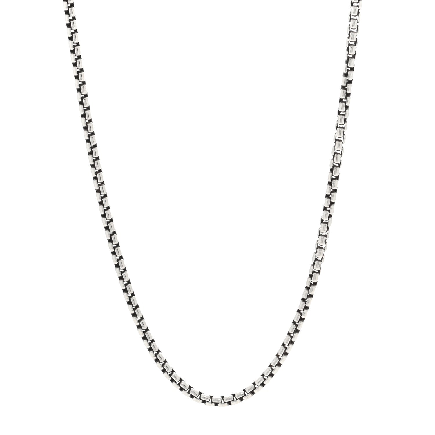 David Yurman Sterling Silver 3.6mm Small Box Chain Necklace 22.5" 1 of 4