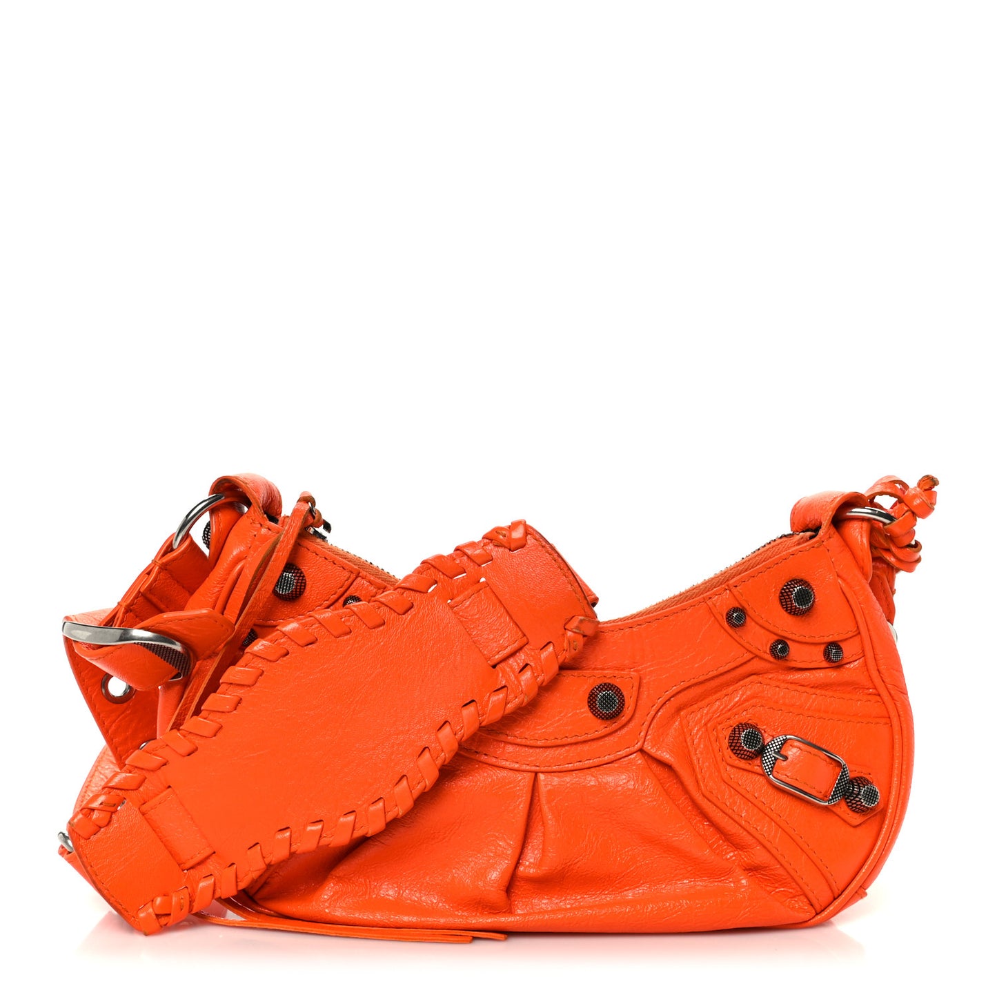 Agneau Arena Le Cagole Shoulder Bag XS Orange