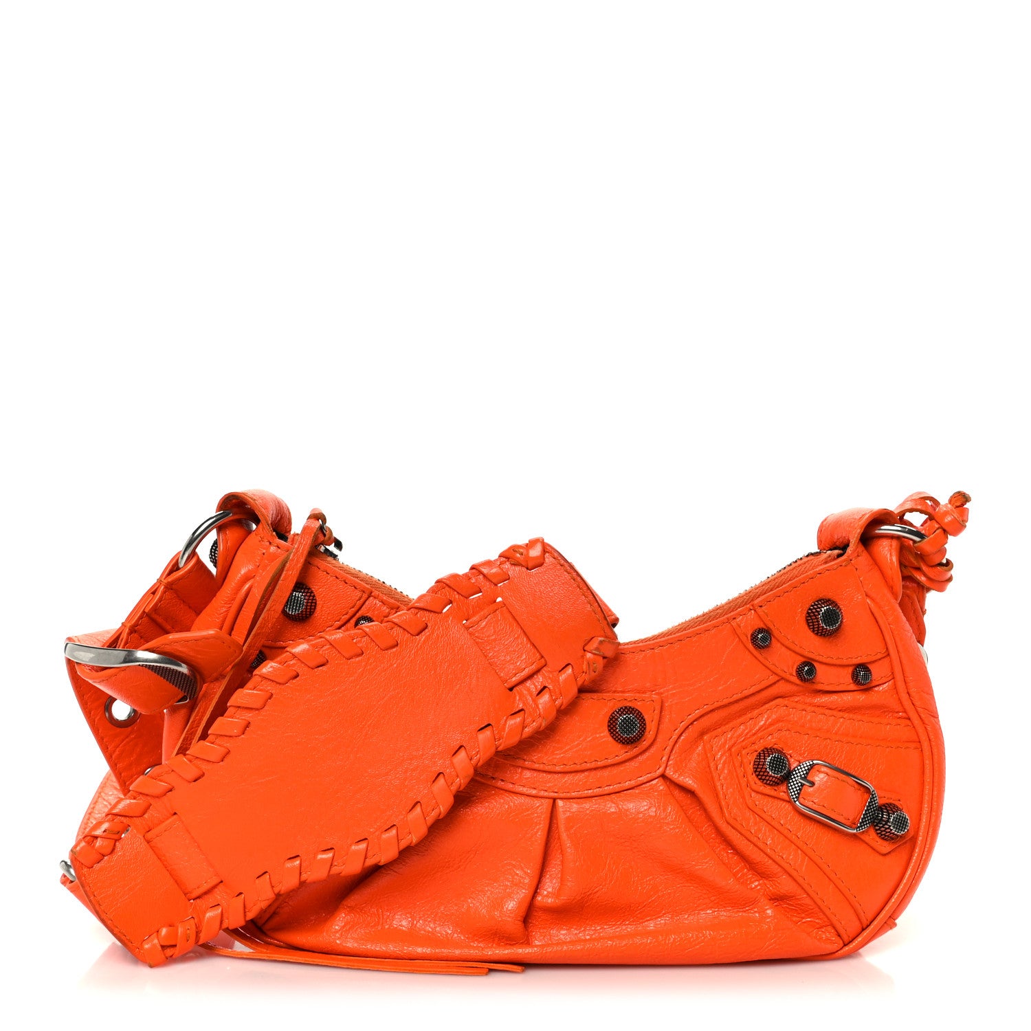 Balenciaga Agneau Arena Le Cagole Shoulder Bag XS Orange 1 of 12