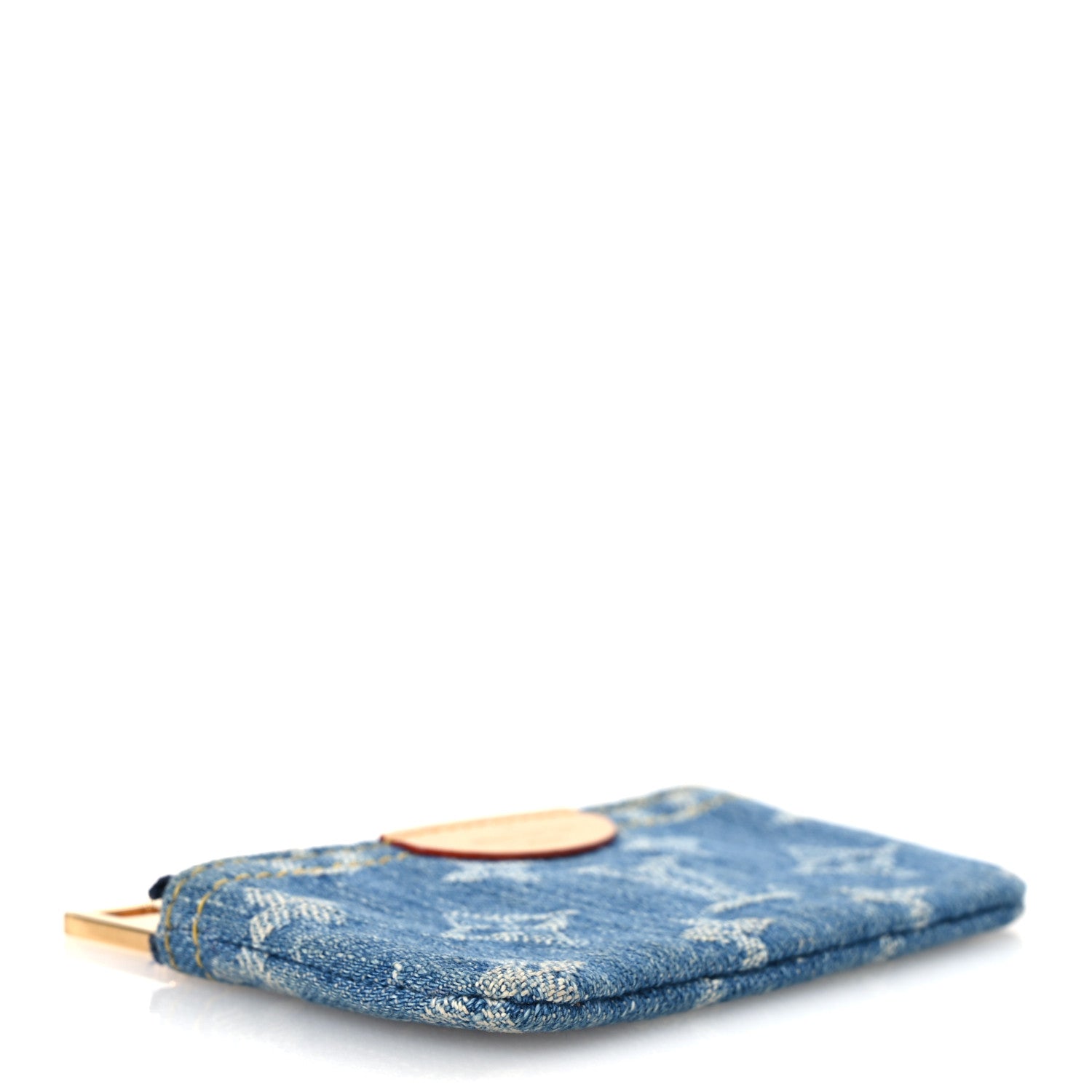 Louis Vuitton Monogram Denim Key Pouch Denim Blue 5 of 8