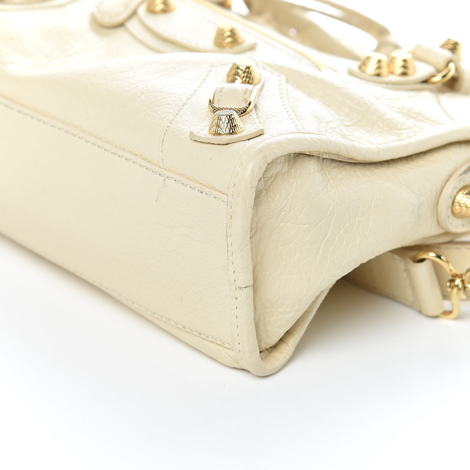 Balenciaga Agneau Giant 12 Gold Hardware Mini City Blanc Creme Light Craie 9 of 12