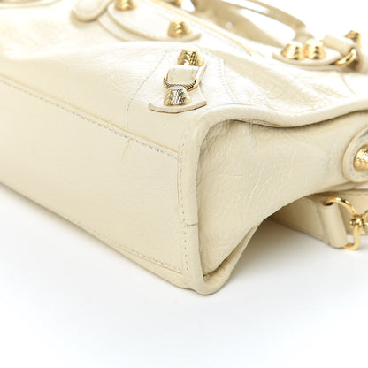 Balenciaga Agneau Giant 12 Gold Hardware Mini City Blanc Creme Light Craie 9 of 12